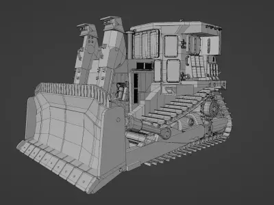IDF D9 armored bulldozer 3D print model