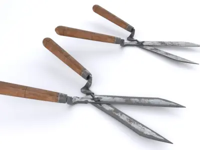 Garden Shears Low-poly 3D model