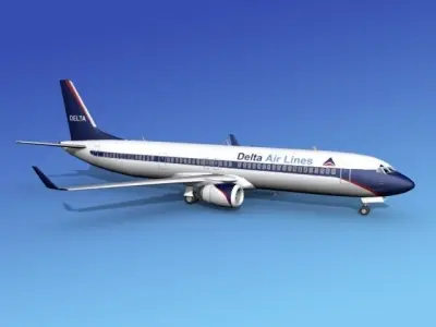 Boeing 737-900ER Delta 2 3D model