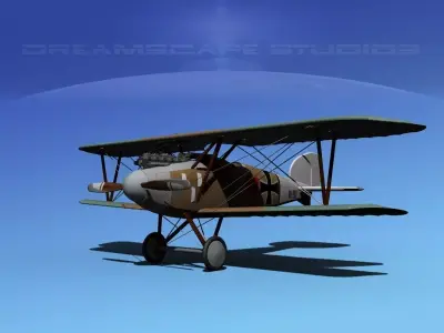Albatross DIII Fighter 3D model from CGTrader - Rigged
