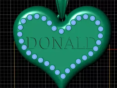 Diamond Halo Personalized Jewelry 3D print model