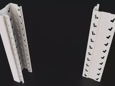 Industrial Warehouse Steel Racking System 3D Model Low-poly 3D model