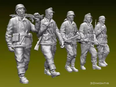 German soldiers 3D print model shop