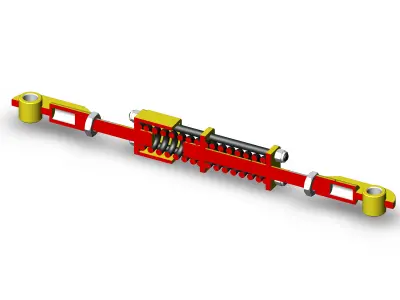 Mechanical Shock Absorber Free 3D model