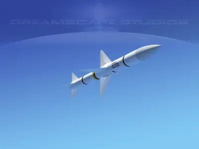 AIM-7 Sparrow Air to Air Missile Low-poly 3D model