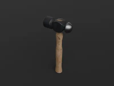 Hammer Low-poly 3D model 5