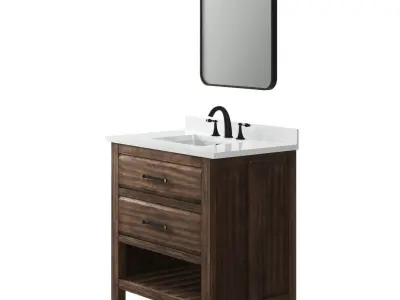 OVE Norris 36 Rustic Almond Latte Vanity 3D model