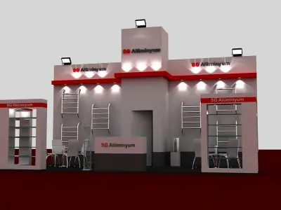 SG Exhibition Stand 3D model