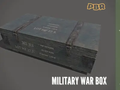 Military War Box Model 3D Low-poly Low-poly 3D model