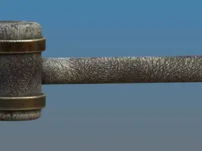 Medieval Hammer Low-poly 3D model get