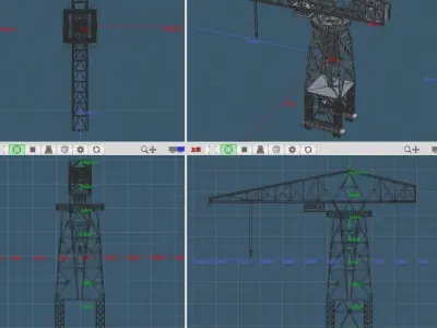 Imperial Japanese Navy 40tons Jib Crane Free 3D model