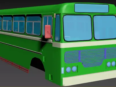 Lanka Ashok Leyland Bus body - Base model 3D model