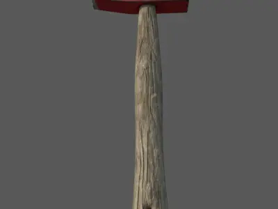 Hammer Damaged Low-poly 3D model