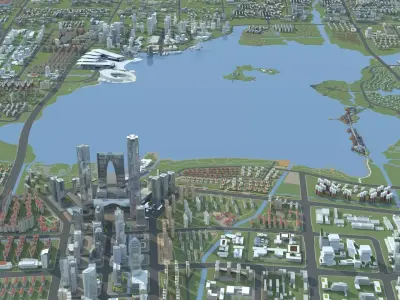 Suzhou Industrial Park   Jinji Lake   Suzhou CBD 3D model