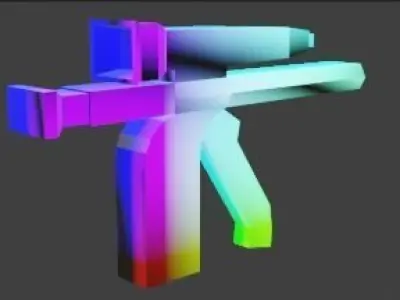 Rainbow Gun Free low-poly 3D model