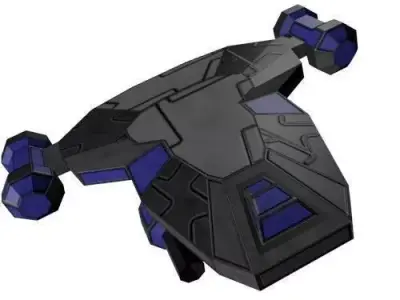 spaceship fighter Free low-poly 3D model