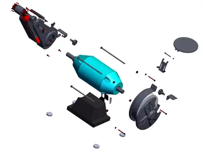 Dual-purpose Belt Sander Grinder 3D model