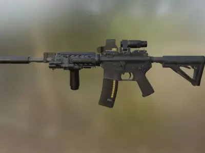 M4 Carbine 3D model 4