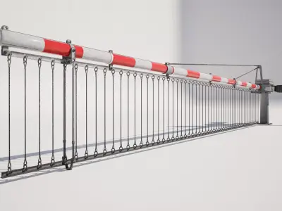 Railway Crossing Barrier  3D model