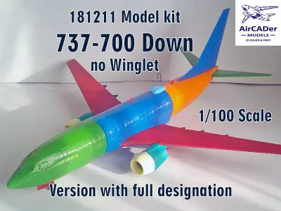 181211 Model kit Boeing 737-700 no Winglet Down 3D print model