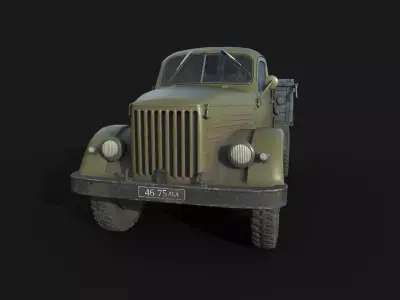 GAZ-51 old military truck 3D model