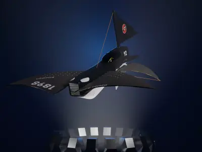 Spaceship Aircraft model with textures 3D model