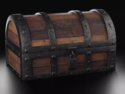 treasure Chest Low-poly 3D model