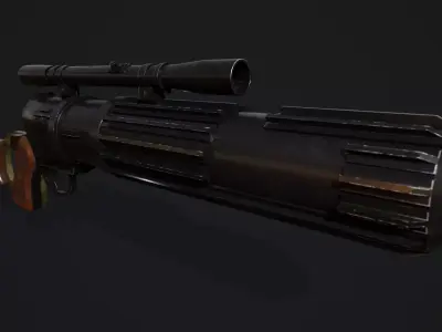 Boba Fetts Blaster EE 3 Carbine Low-poly 3D model