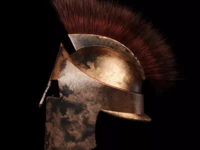 Spartan helmet Low-poly 3D model
