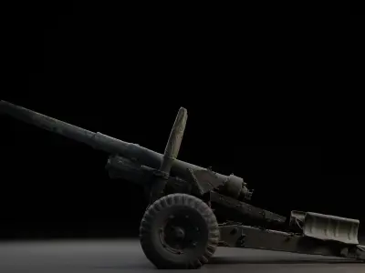 Artillery Medium Gun 3D model