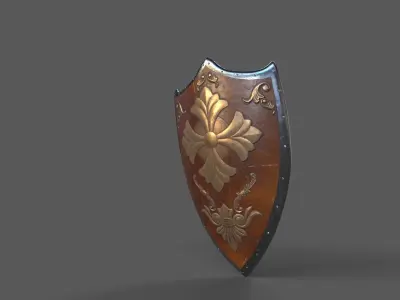 Medieva Fantasy Magic Shield Low-poly 3D model