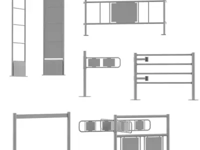 Fencing Entrance system fence 3D model