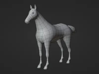 Horse - Stylized Low-poly 3D model