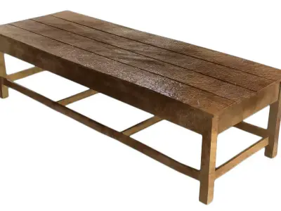 Industrial Era - Butcher table Low-poly 3D model