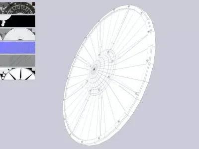 Viking shield Low-poly 3D model 5