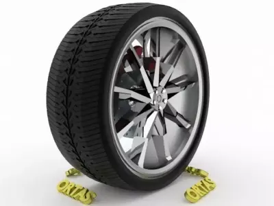 ORTAS CAR WHEEL RIM 102 GAME READY WHEEL 3D model