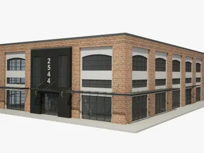 Retail Store Building 3D model purchase