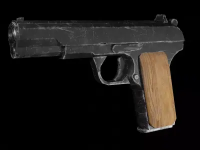 Tokarev Pistol 1952 Free low-poly 3D model