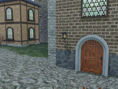 Medieval Island Village 3D model
