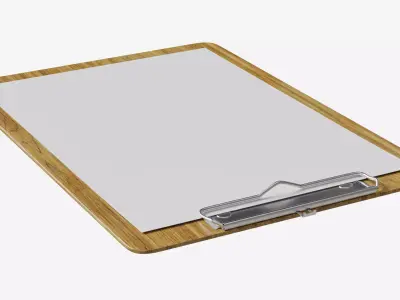 Clipboard paper 3D model