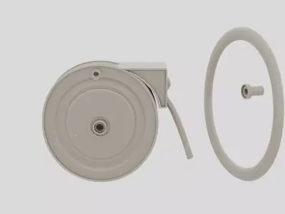 Industrial Factory Wall Mounted Hose Reel for 3D print 3D model