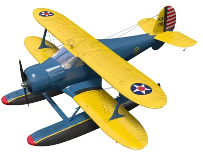 Beechcraft Model SD17S Staggerwing 3D model