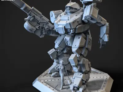 Overweight Gear Hunter 75mm Plus Pilot 3D print model