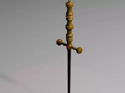 Golden looking  Stilleto 3D model