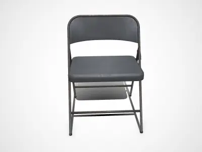 Old Metal Chair Low-poly PBR Free low-poly 3D model