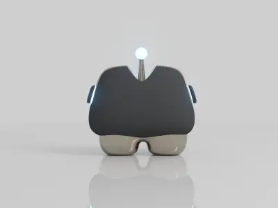 Cute Robot Low-poly 3D model 9