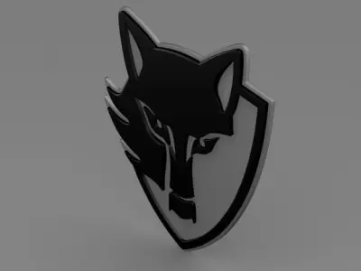 E wolf 3d logo 3D model