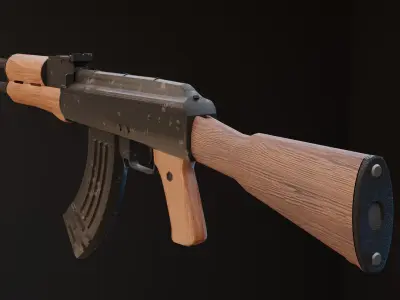 AK 47  Low-poly 3D model