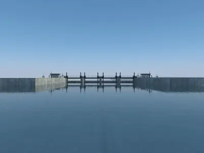 Dam 001 3D model
