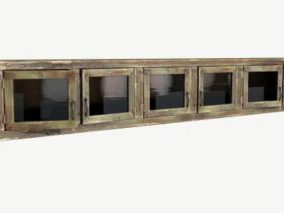 Old Wall Cabinets Low-poly 3D model